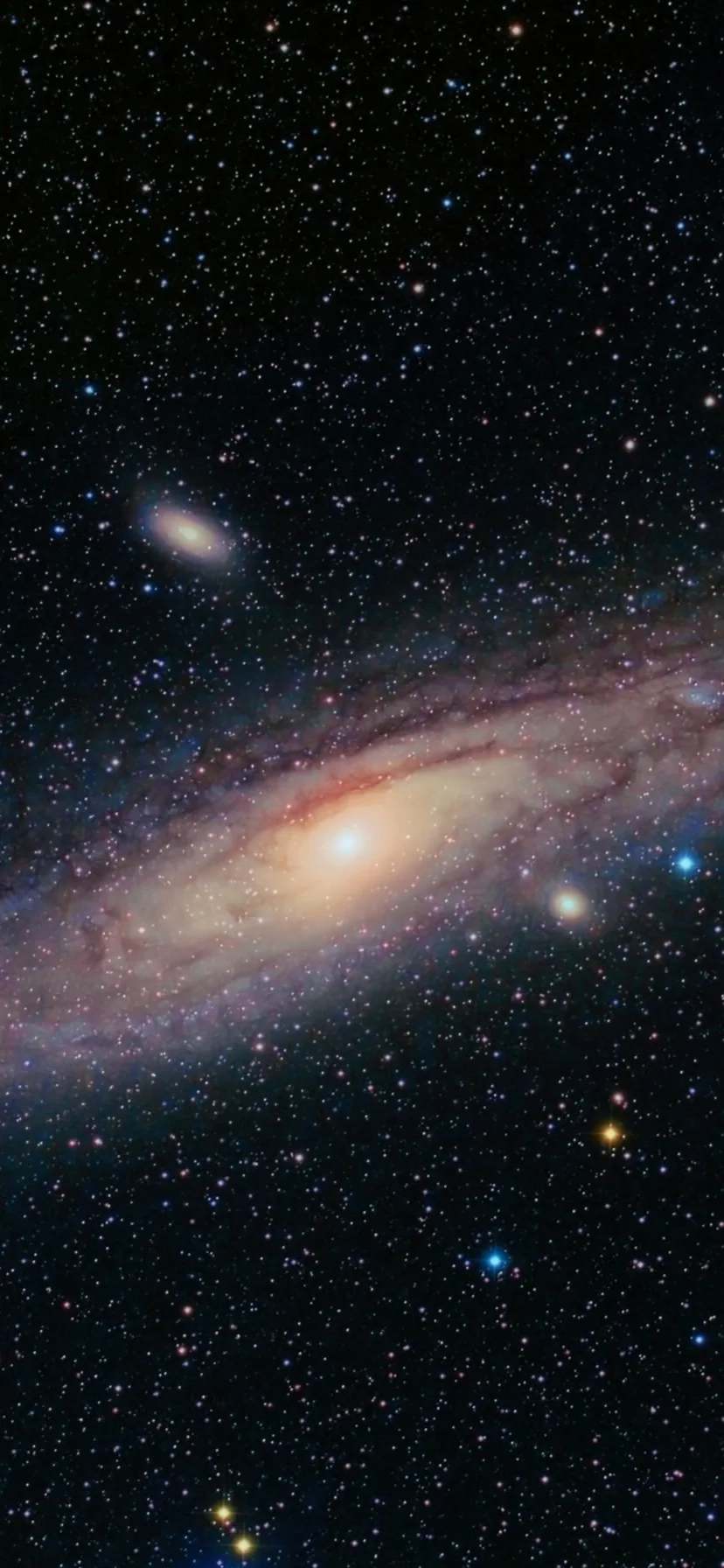 Wallpaper Andromeda Galaxy, universe, stars, black background UHD 4K Picture