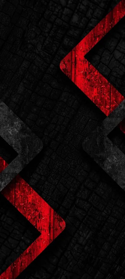 Abstract Red and Black Geometric Wallpaper
