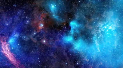 Cyan and Blue Nebula Clouds HD Wallpaper