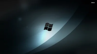 Windows Logo Glowing on Dark Blue HD Wallpaper