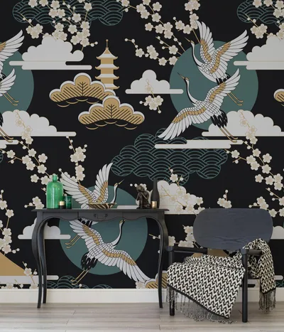 Black Oriental Background