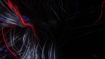 Red and White Light Filaments on Black HD Wallpaper
