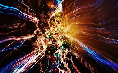 Colourful Light Painting Explosion HD Wallpaper