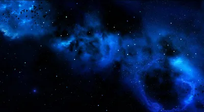 Dark Blue Galaxy Background