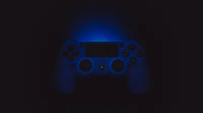 Sony DualShock 4 Wallpaper 4K, Black background