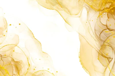 Gold Alcohol Ink on White HD Wallpaper
