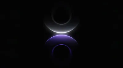 Geometric Wallpaper 4K, Rings, Glowing, Symmetry