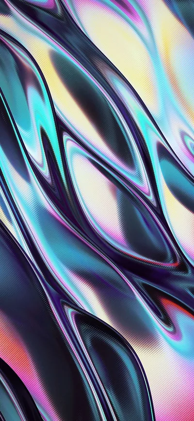 Abstract Aesthetic Liquid Metal Waves 4K Wallpaper