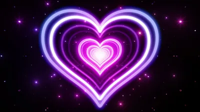 Neon Purple Heart A Stunning 4K Ultra HD Wallpaper