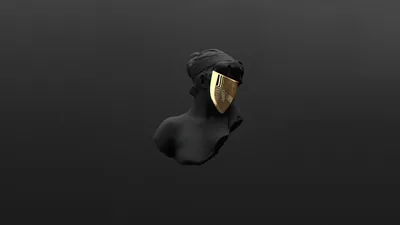 Wallpaper the dark background, gold, black, mask, gold, black, mask, dark background