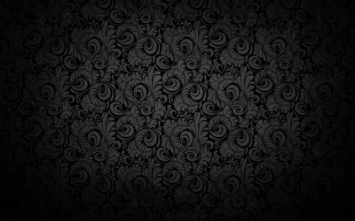 Black Baroque Scroll Pattern HD Wallpaper