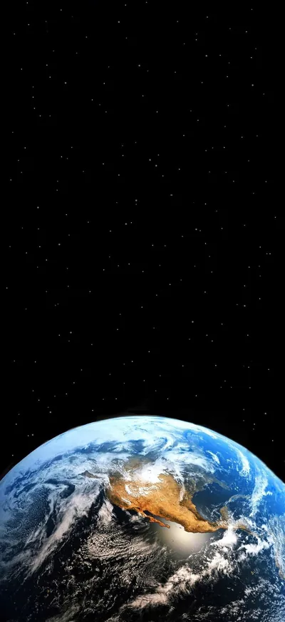Star Field Over Earth for Phone HD Wallpaper