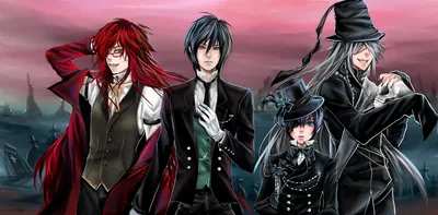 Phone wallpaper Anime, Black Butler, Ciel Phantomhive, Grell Sutcliff, Kuroshitsuji
