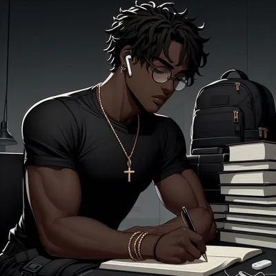 Black Anime Boy Wallpaper 4K