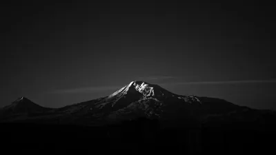 Snow Covered Mountains Under Black Cloudy Sky 4K HD Black Wallpapers