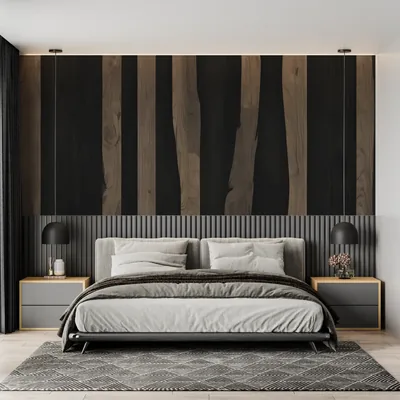 Wood and Black Wallpaper