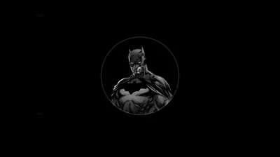 Batman in a Circle on Black HD Wallpaper