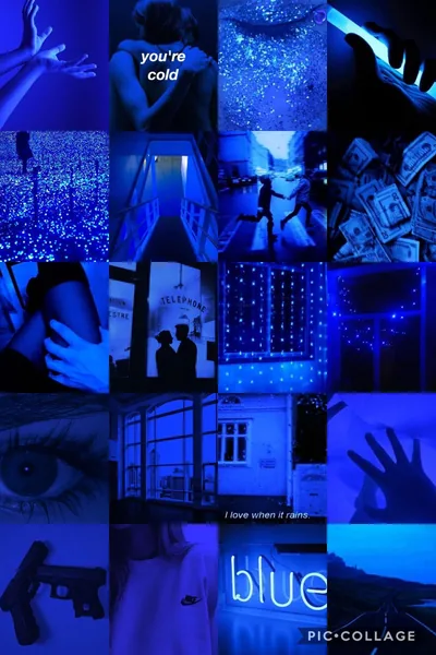 Aesthetic Blue Black Background