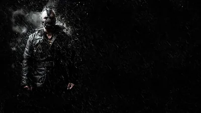 Bane Standing in Falling Rain HD Wallpaper