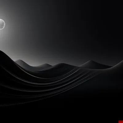 White Sun Over Black Dunes HD Wallpaper