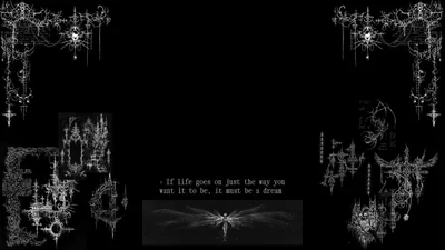 Black Y2k Computer Wallpaper