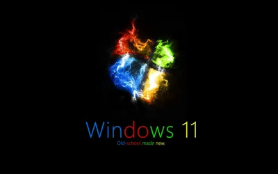 Windows 11 in Coloured Flames HD Wallpaper