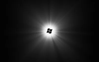 Windows Logo with Light Burst HD Wallpaper
