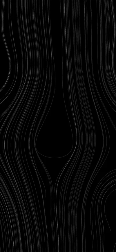 Flowing Black Line Pattern HD Phone Wallpaper