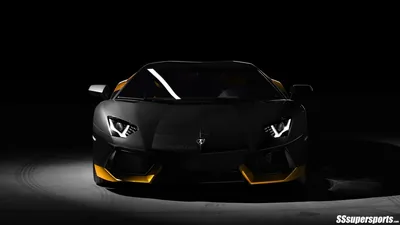Black Lamborghini Car with Logo