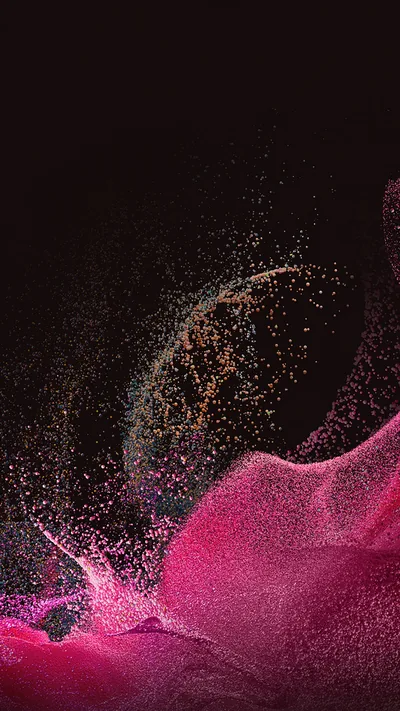 Magenta Dust Wave on Black HD Phone Wallpaper