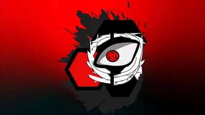 Bandaged Sharingan Eye on Red HD Wallpaper