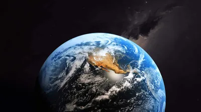 Golden Desert Glowing from Space HD Wallpaper