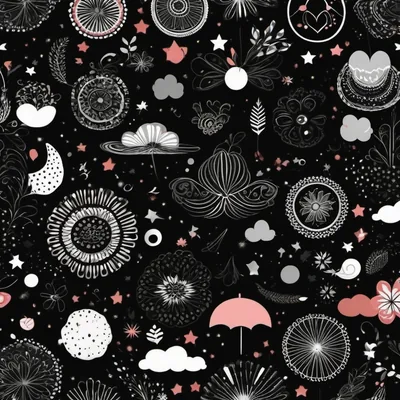 Black Cute Wallpaper Cute Illustrations On Black