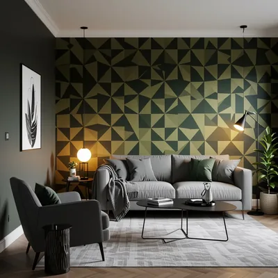 Living Room Wallpaper AI Generated Ideas & Designs