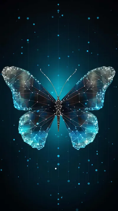 Butterfly New Design Black Wallpaper