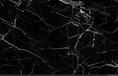 Black Marble with White Veins HD Wallpaper