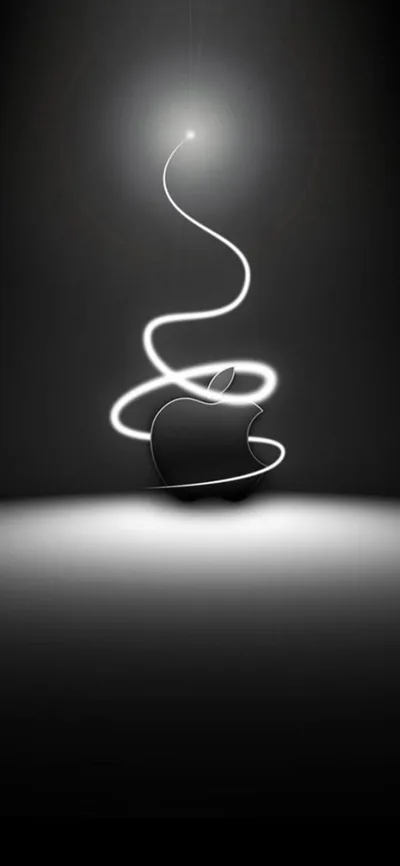 Wallpaper Apple, Black, Light, Darkness, Design, Background Free Image