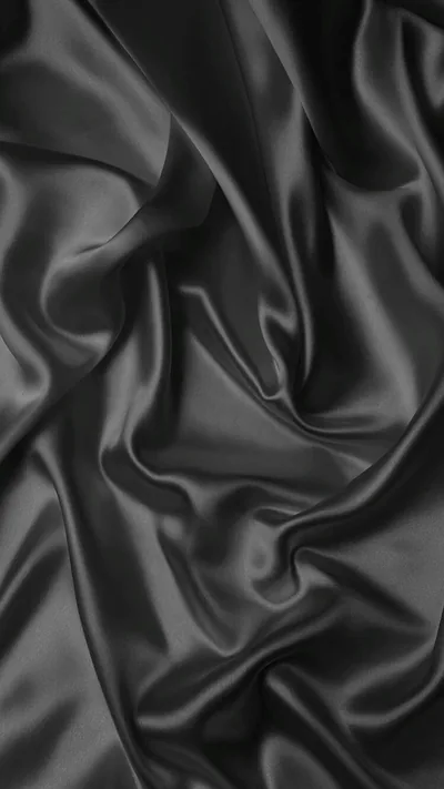 Satin Folds in Deep Black HD Phone Wallpaper