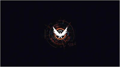 Glowing Phoenix Emblem on Dark Navy HD Wallpaper