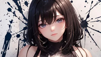 Anime Black Drawing Background