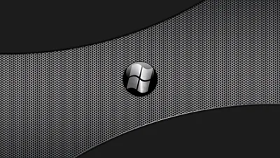 Chrome Windows Logo on Mesh Panel HD Wallpaper