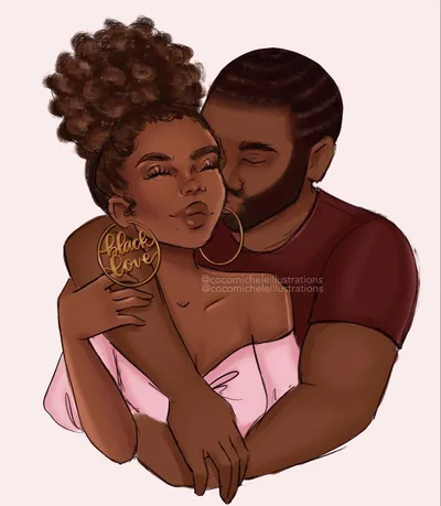 Beautiful afro couple having fun dating lovers romantic relationship