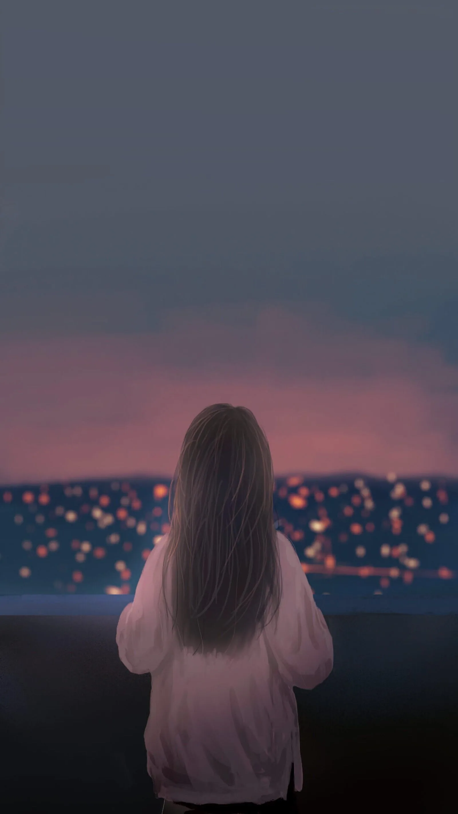 Alone Girl Cartoon Wallpapers
