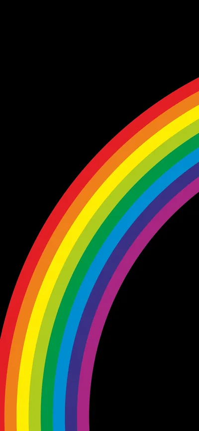 Rainbow, black background iPhone 16 17 Pro wallpaper, background, picture, image