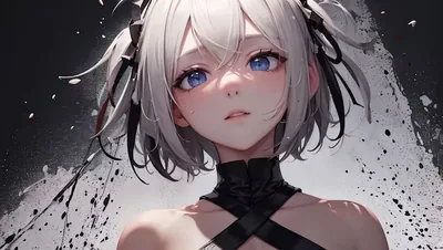 Anime Black Drawing Wallpaper 4K