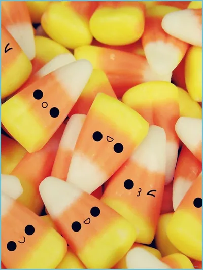 Smiling Candy Corn Pile HD Phone Wallpaper