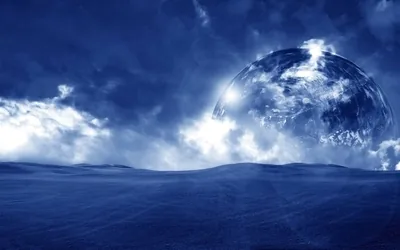 Black Blue Wallpaper Planet Wallpaper and Background