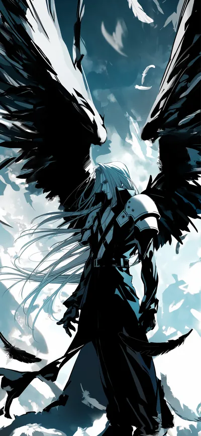 Sephiroth Angel Wing Light Flare Final Fantasy Wallpapers iPhone