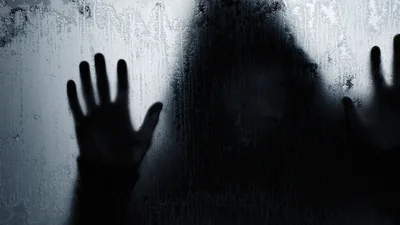 Girl Shadow Behind Glass Door HD Dark Wallpapers