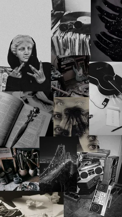 Black artsy Aesthetic Wallpaper